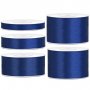 Satengbånd - 25 m - Marineblått - Bredde: 6 mm