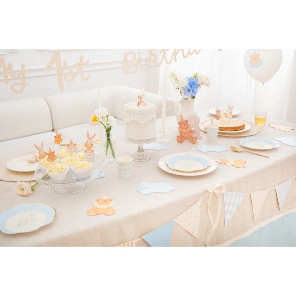 Servietter - Teddybj�rn med festhatt - 10-pakning