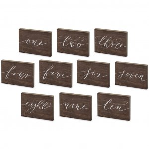 Bordnummerering - Tre - 18 x 12,5 cm