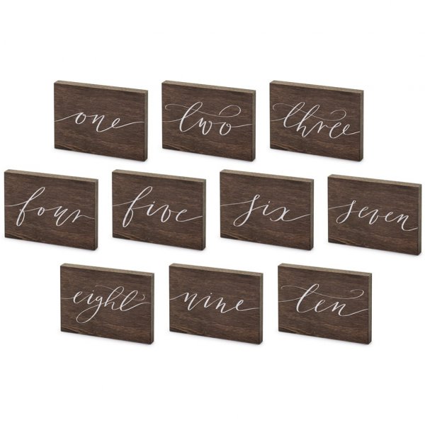 Bordnummerering - Tre - 18 x 12,5 cm