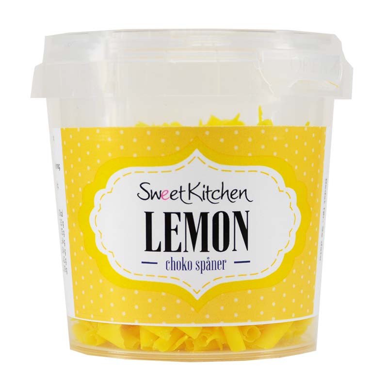 Sjokoladebiter - Sitronsmak - Gul - SweetKitchen - 35g - Sjokoladeperler, Sprinkles