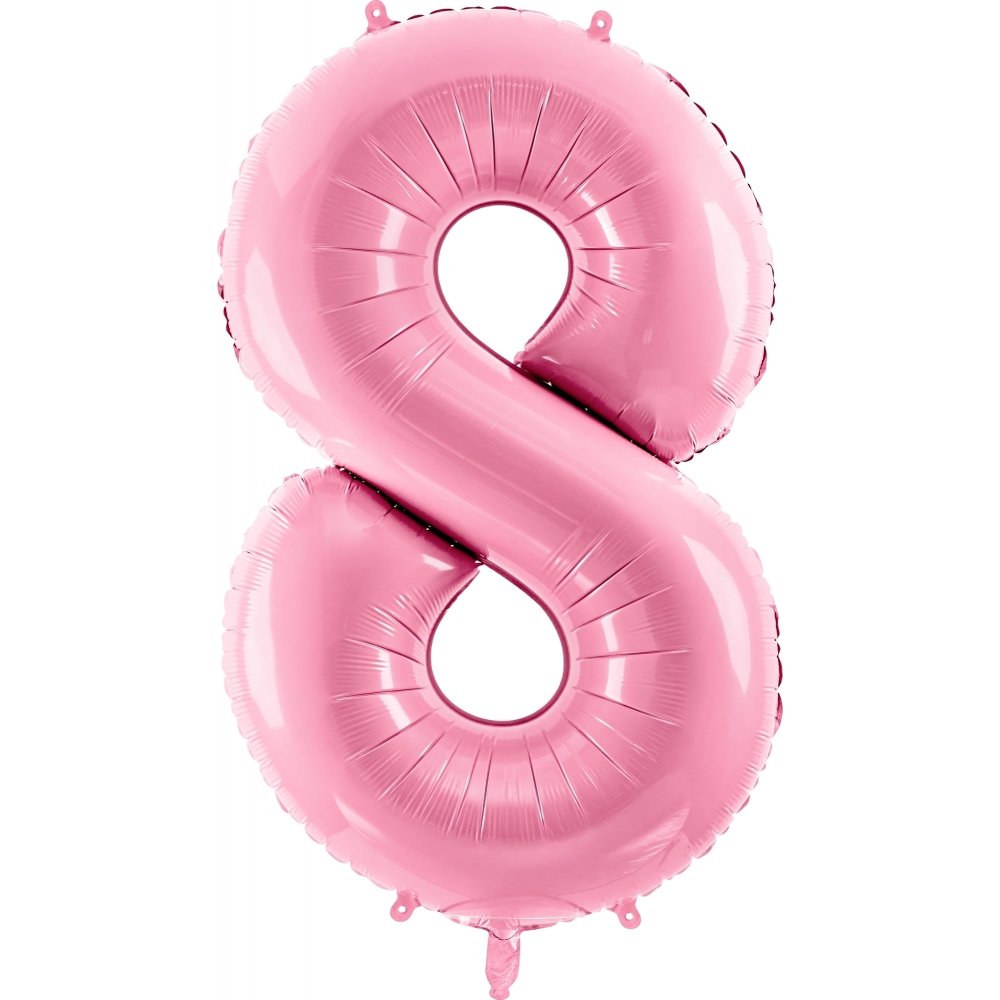 Tallballong – Rosa – 86 cm – Tall: 8 – Tallballonger, Ballonger