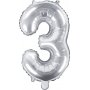 Tallballong - Sølv - 35 cm - Tall: 3