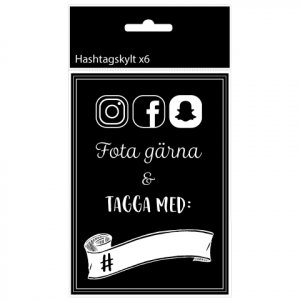 Emneknagg - 6-pakning - Svart/Hvit Emneknagg - 6-pakning - Svart/Hvit