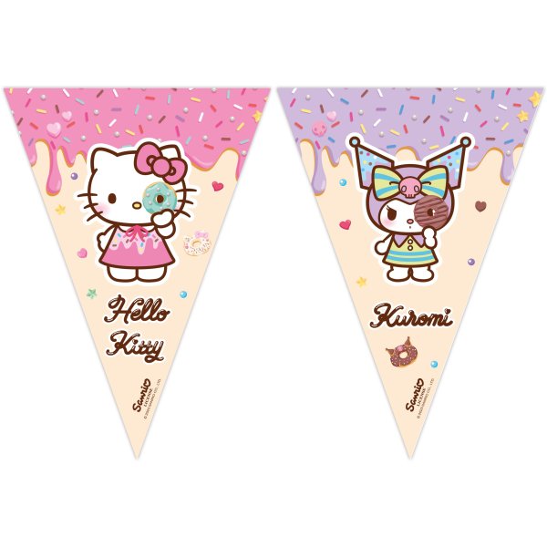Flagggirlander - Hello Kitty & Kuromi - 9 flagg