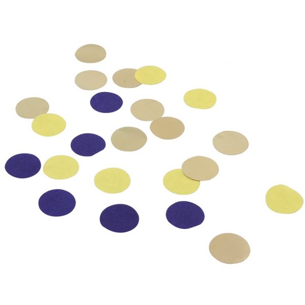 Konfetti - Sirkler - Bl�/Gul
