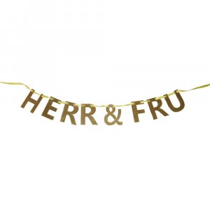 Banner - Herr og fru - Gull