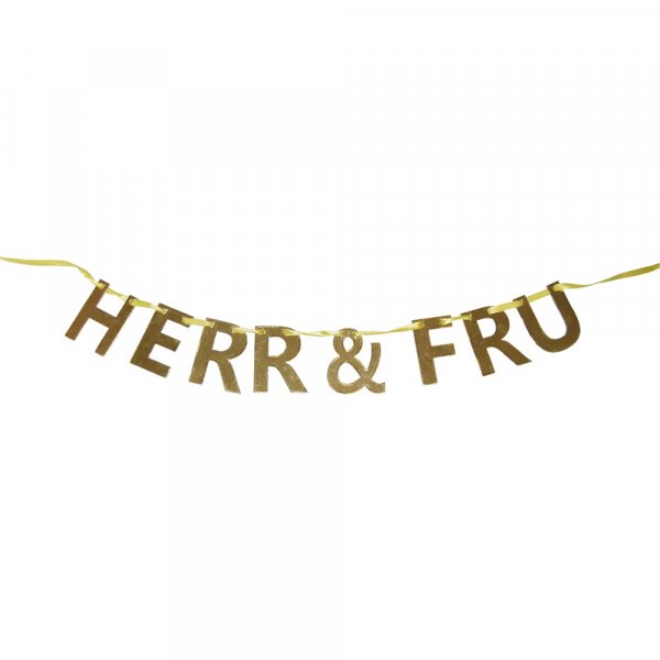 Banner - Herr og fru - Gull