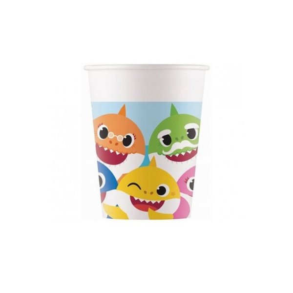 Papirkopper - Baby Shark - 8-pakning Papirkopper - Baby Shark - 8-pakning