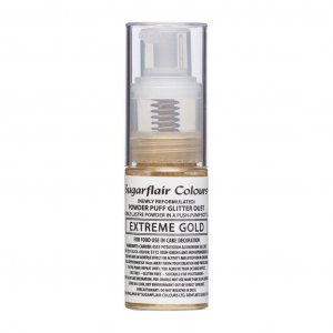 Spiselig glitterspray - Sugarflair - Ekstrem gull - 10 g