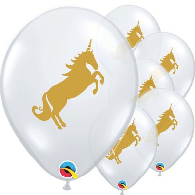 Ballonger - Clear - Unicorn Guld