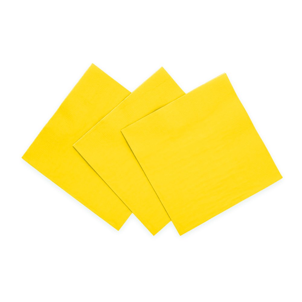 Servietter – Gule – 33×33 cm – 20-pakning – Servietter, Borddekking