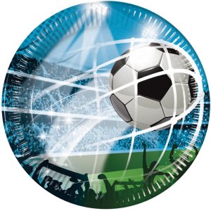Papirtallerkener - Fotball - Vifter - 20 cm - 8-pakning Papirtallerkener - Fotball - Vifter - 20 cm - 8-pakning
