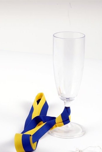 Champagneglass med bånd - Gjennomsiktig Champagneglass med bånd - Gjennomsiktig