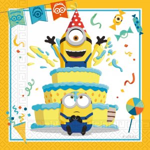 Servietter - Minions Rise of Gru - 33x33 cm - 20 stk