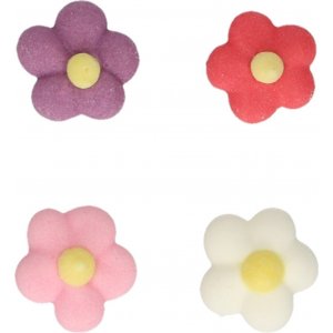 Sukkerdekorasjoner - Små blomster - Rosa/Hvit/Lilla/Rød Sukkerdekorasjoner - Små blomster - Rosa/Hvit/Lilla/Rød