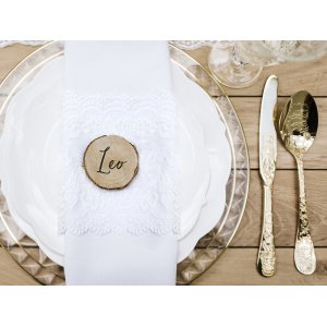 Plasseringskort - Sirkler - Tre - 20-pakning