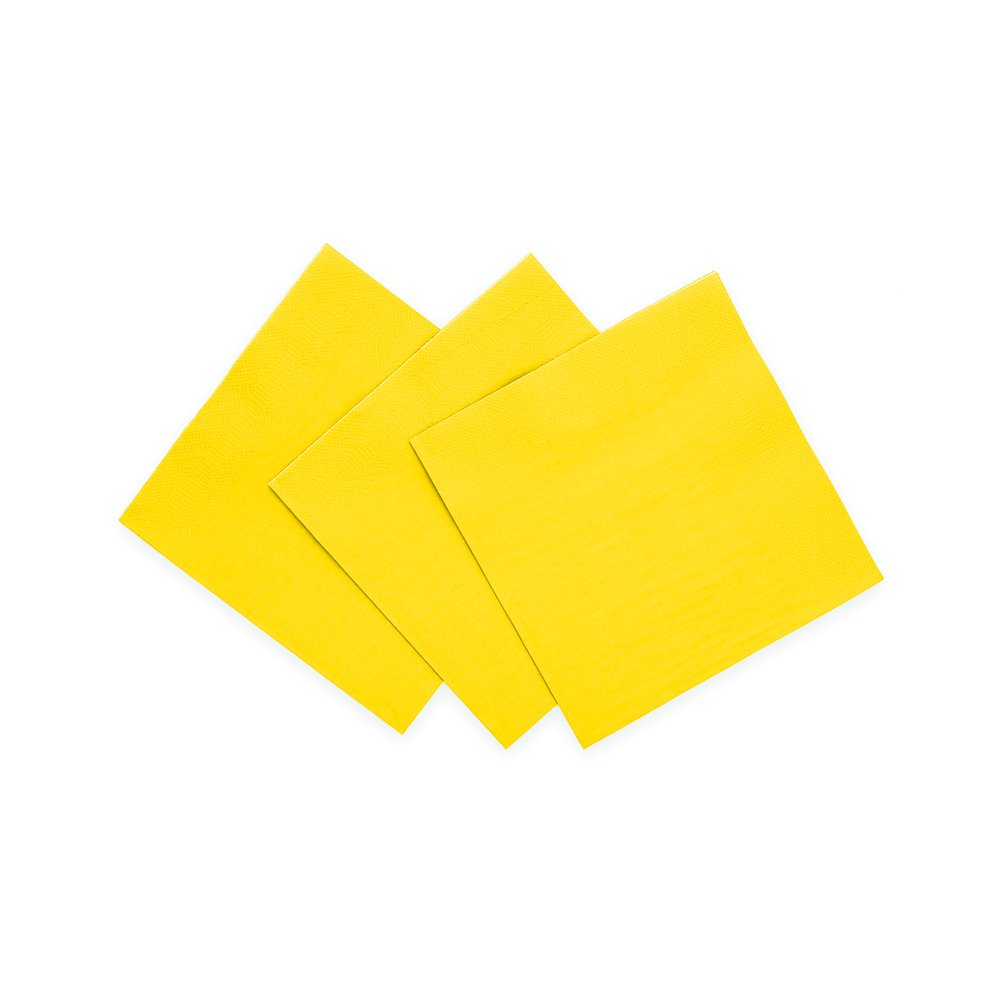 Små servietter – Gule – 24×24 cm – 20-pakning – Servietter, Borddekking