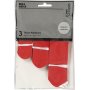 Papirpomponger - r�de - Dia. 20+24+30 cm - 3 stk