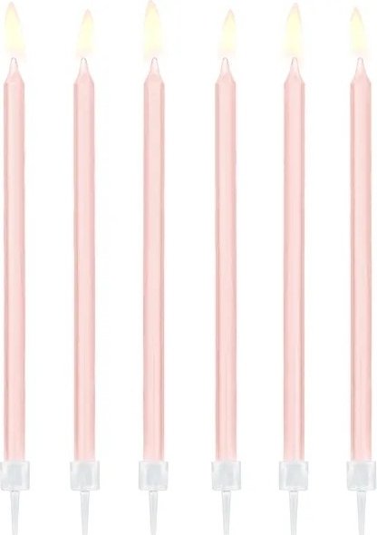 Bursdagslys - Lys rosa - 14 cm - 12-pakning Bursdagslys - Lys rosa - 14 cm - 12-pakning