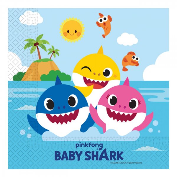 Servietter Baby Shark - 20-pakning Servietter Baby Shark - 20-pakning
