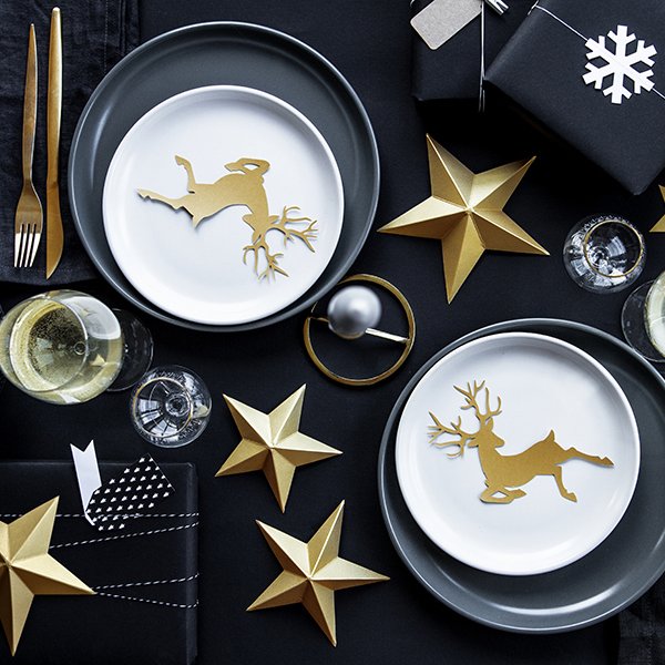 Hengende stjerner - 6-pakning - Gull Hengende stjerner - 6-pakning - Gull