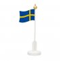 Svensk flagg på en 30 cm base Svensk flagg på en 30 cm base