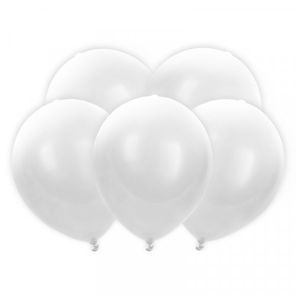 LED-ballonger - Hvite - 5-pakning