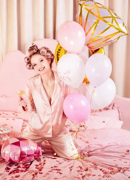 Ballongbukett - Ring - Hun sa ja - 6-pakning