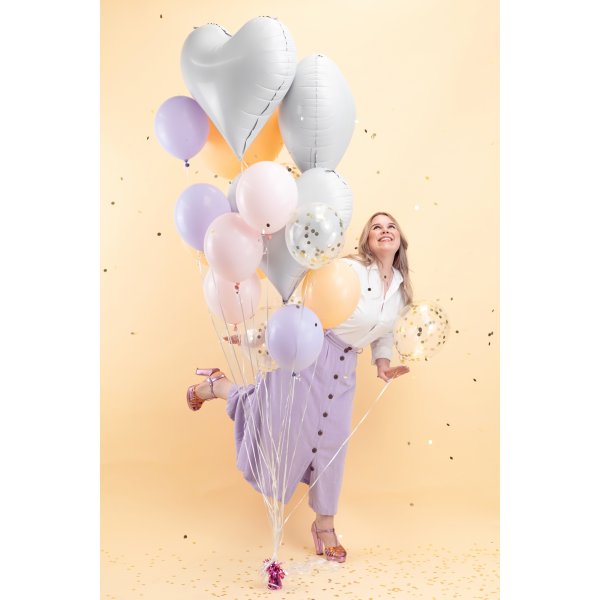 Folieballong - Hvitt hjerte Folieballong - Hvitt hjerte