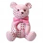 Kakedekorasjon - Patchwork Teddybjørn - Rosa Kakedekorasjon - Patchwork Teddybjørn - Rosa