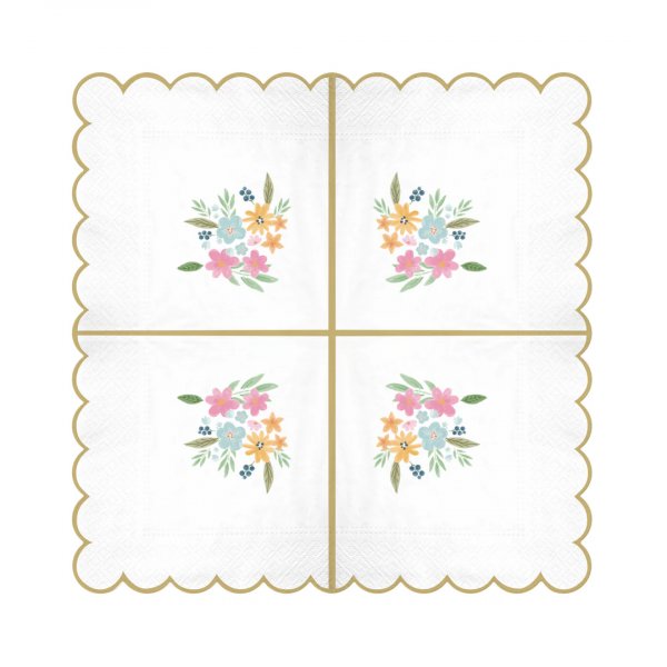 Servietter - Ville blomster - 10-pakning Servietter - Ville blomster - 10-pakning