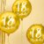Rund folieballong - Guld - 18th Birthday