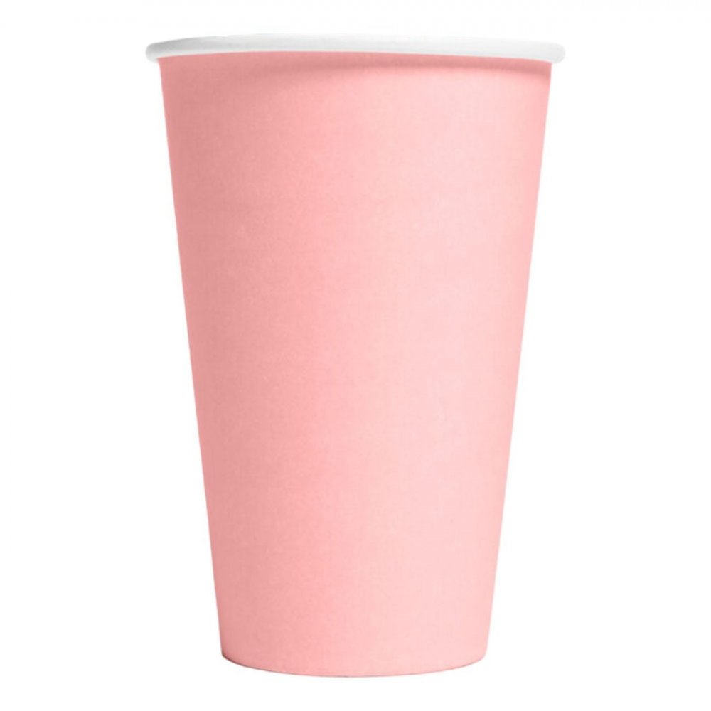 Papirkopper – Store – Lyserosa – 10-pakning – Papirkopper til babyshower, Babyshower-borddekking, Baby Shower
