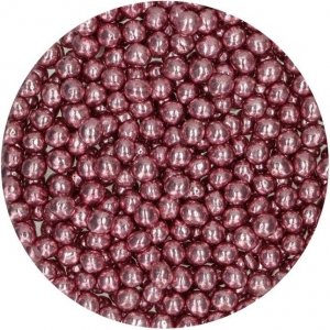 Spr sjokoladeperler - Metallisk rosa - Funcakes - 60 g