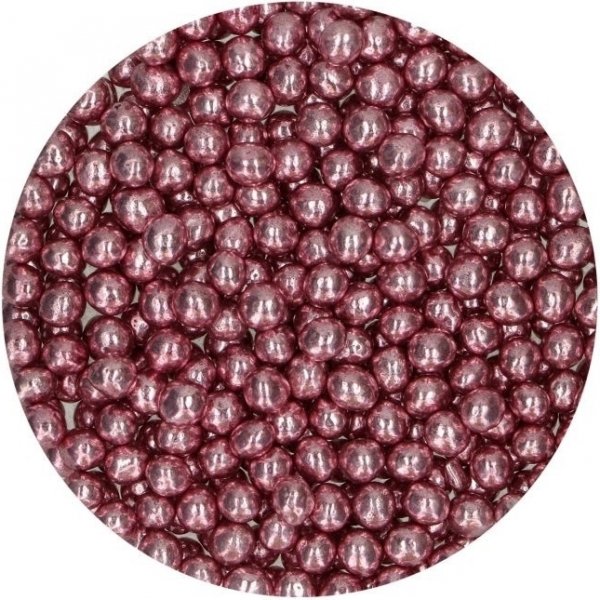 Sprø sjokoladeperler - Metallisk rosa - Funcakes - 60 g Sprø sjokoladeperler - Metallisk rosa - Funcakes - 60 g