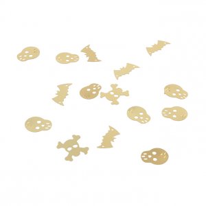 Konfetti - Gull - Hodeskalle/Flaggermus