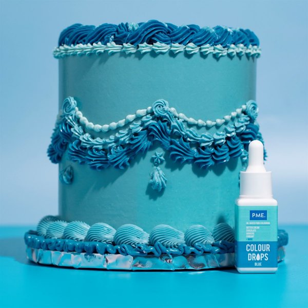 PME Fargedr�per - Oljebasert konditorfarge - Bl� - 20 ml