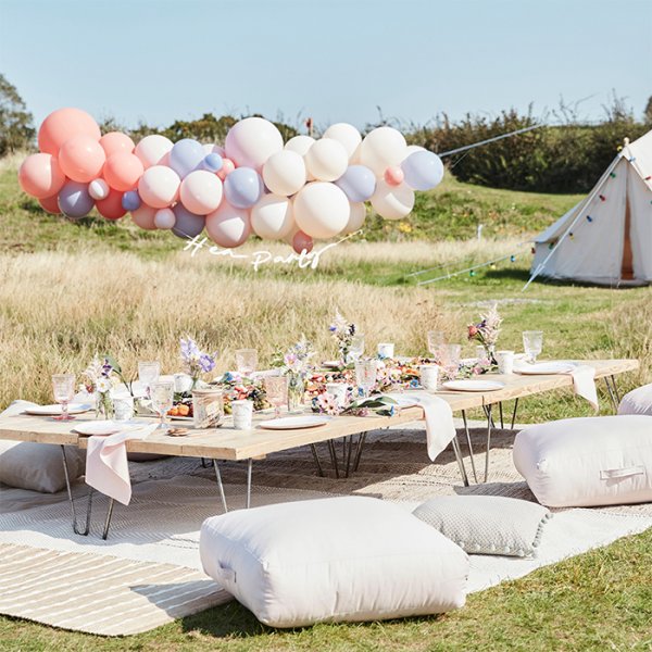 Ballongbue - Blush, nude og lysebl�