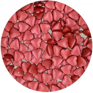 Sukkerhjerter - Perlemor - Rd