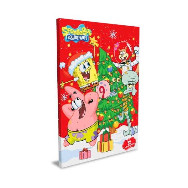 Adventskalender - Svampebob Firkant - Sjokolade - 24 plasser