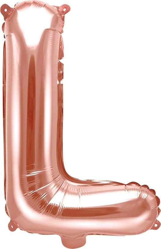 Bokstavballonger – Roségull – 35 cm – Bokstav: L – Bokstavballonger, Ballonger