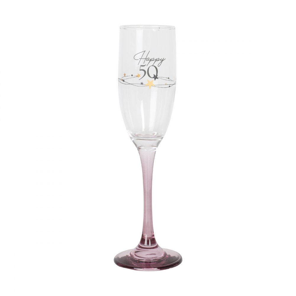 Champagneglass - Happy 50 - Borddekking og buffet, Student