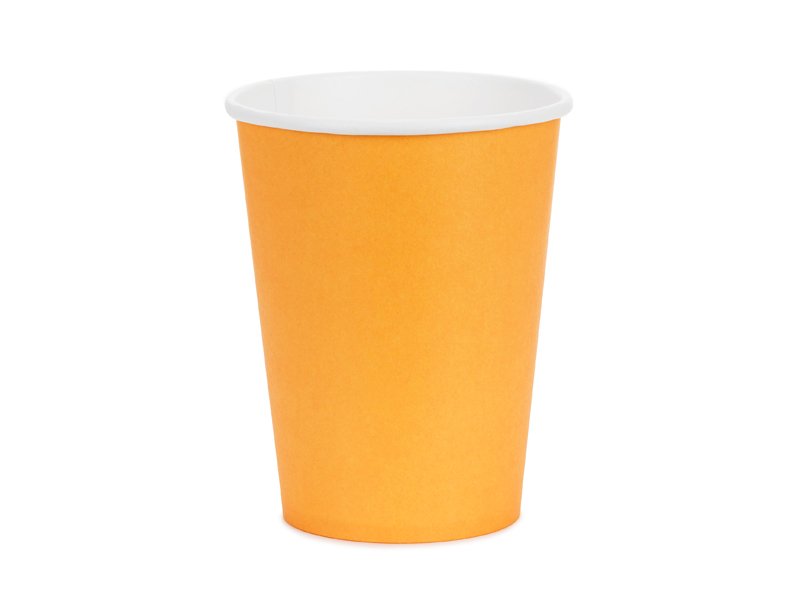 Pappkopp - Lys oransje - 250ml - Papirkopper, Borddekking