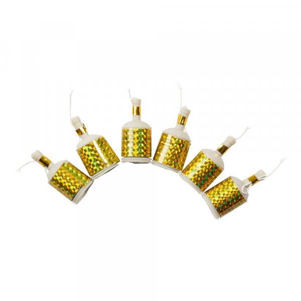 Party Poppers - 6-pakning - Blå Party Poppers - 6-pakning - Blå