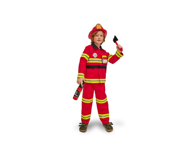 Kostyme – Brannmann – Størrelse 96-116 – Halloween-kostyme, Halloween