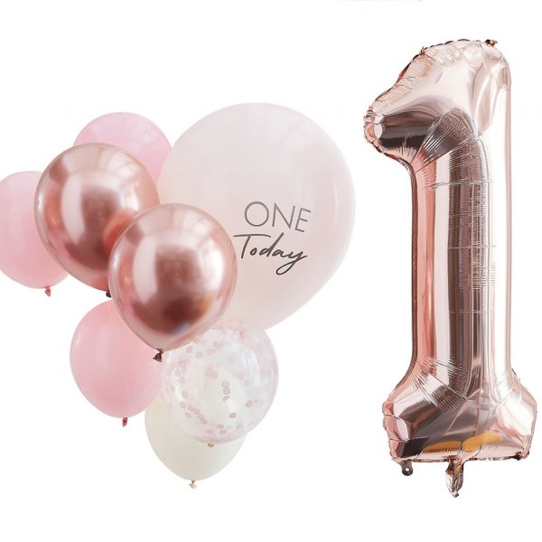 Ballongbukett - One today - Rosa/Roségull Ballongbukett - One today - Rosa/Roségull