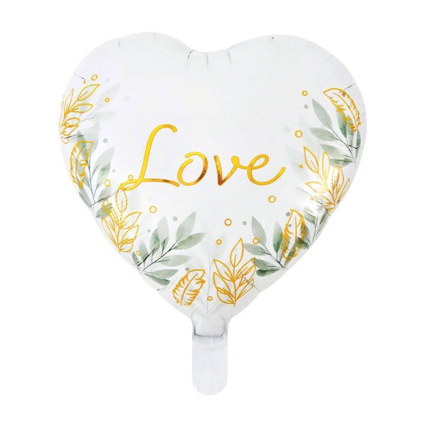 Folieballong - Kjærlighet - Gull/Natur - 45 cm Folieballong - Kjærlighet - Gull/Natur - 45 cm