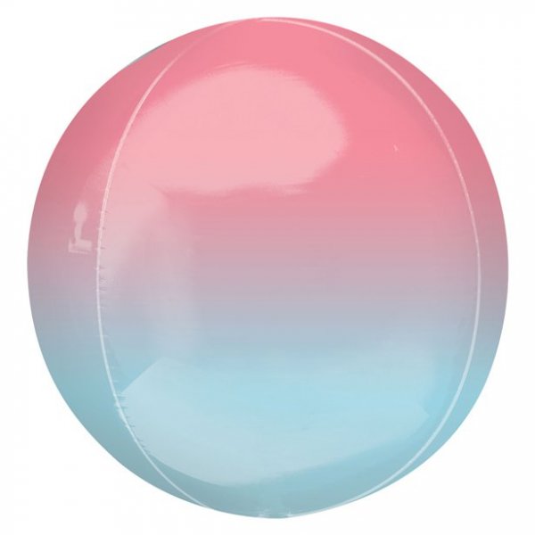Globeballong - Ombre - Lys rosa/lysebl
