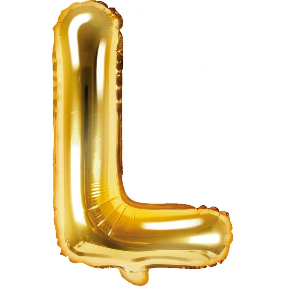 Bokstavballonger – Gull – 35 cm – Bokstav: L – Bokstavballonger, Ballonger